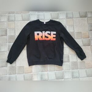 Zyia Rise Black Crewneck Sweatshirst Size Small